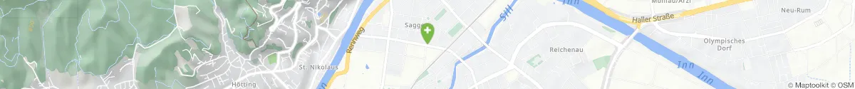 Kartendarstellung des Standorts für Saggen-Apotheke in 6020 Innsbruck